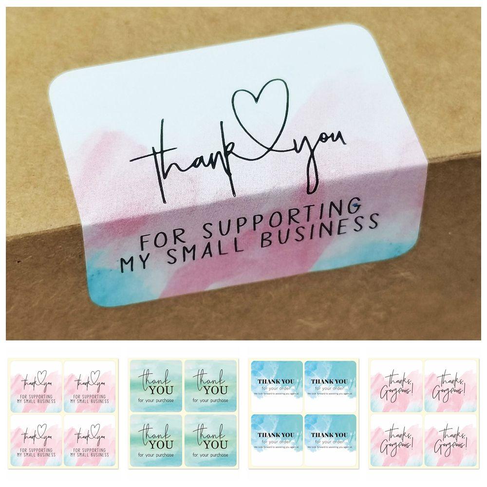Package Decoration Sealing Labels For Supporting My Small Business Gorgeous Thank You Stickers