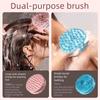 Double-sided Body Shampoo Brush Massage Bath Brush Portable Soft Bristle Shower Brush  Mud Removal