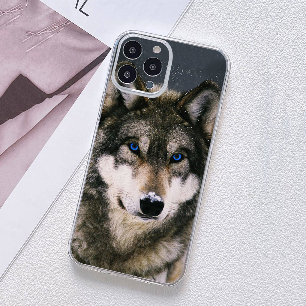Чехол для телефона Motorola Moto Edge 40 30 neo G54 G24 G84 iPhone 15 14 Xiaomi Redmi Note 13 12 11 Pro Samsung Galaxy A34 A14 A15 A54 Animal Wild Wolf