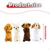 4 Pieces Dog Doll Pencil Cases Cosmetic Bags Cute Purses Animal Pouches for Children Boys and