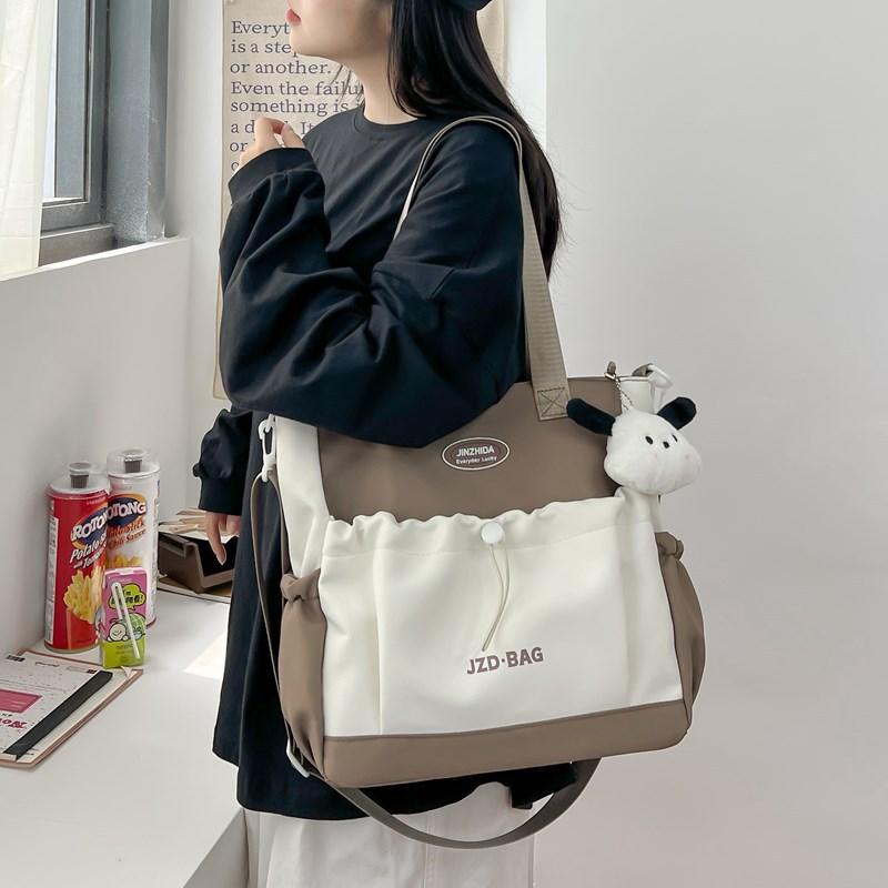 Новая сумка-репетитор для студентов, милая повседневная портативная сумка для хранения, большая вместимость, модная, простая и симпатичная повседневная сумка через плечо.
