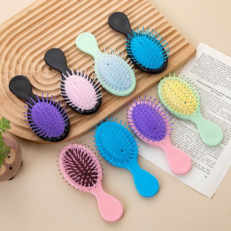 Portable Folding Hairbrush With Massage Cushion Anti-Static Detangling Comb Daily Use Travel Salon