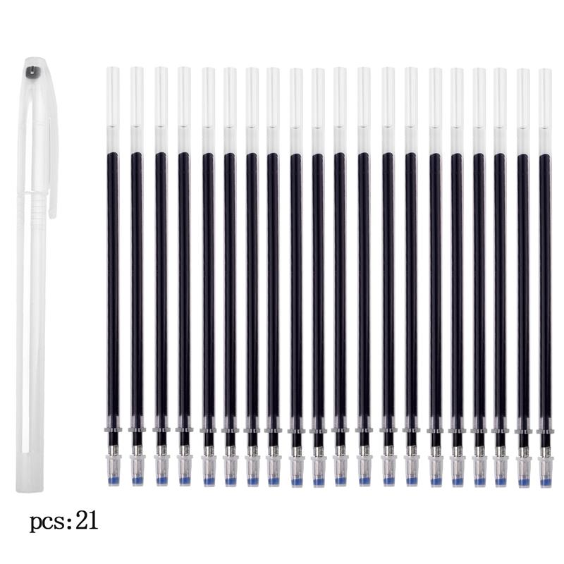 20 шт./набор Высокотемпературные исчезающие стираемые гелевые ручки Стержни Текстильные маркеры для ткани Тепловой портновский ПУ кожа Шитье