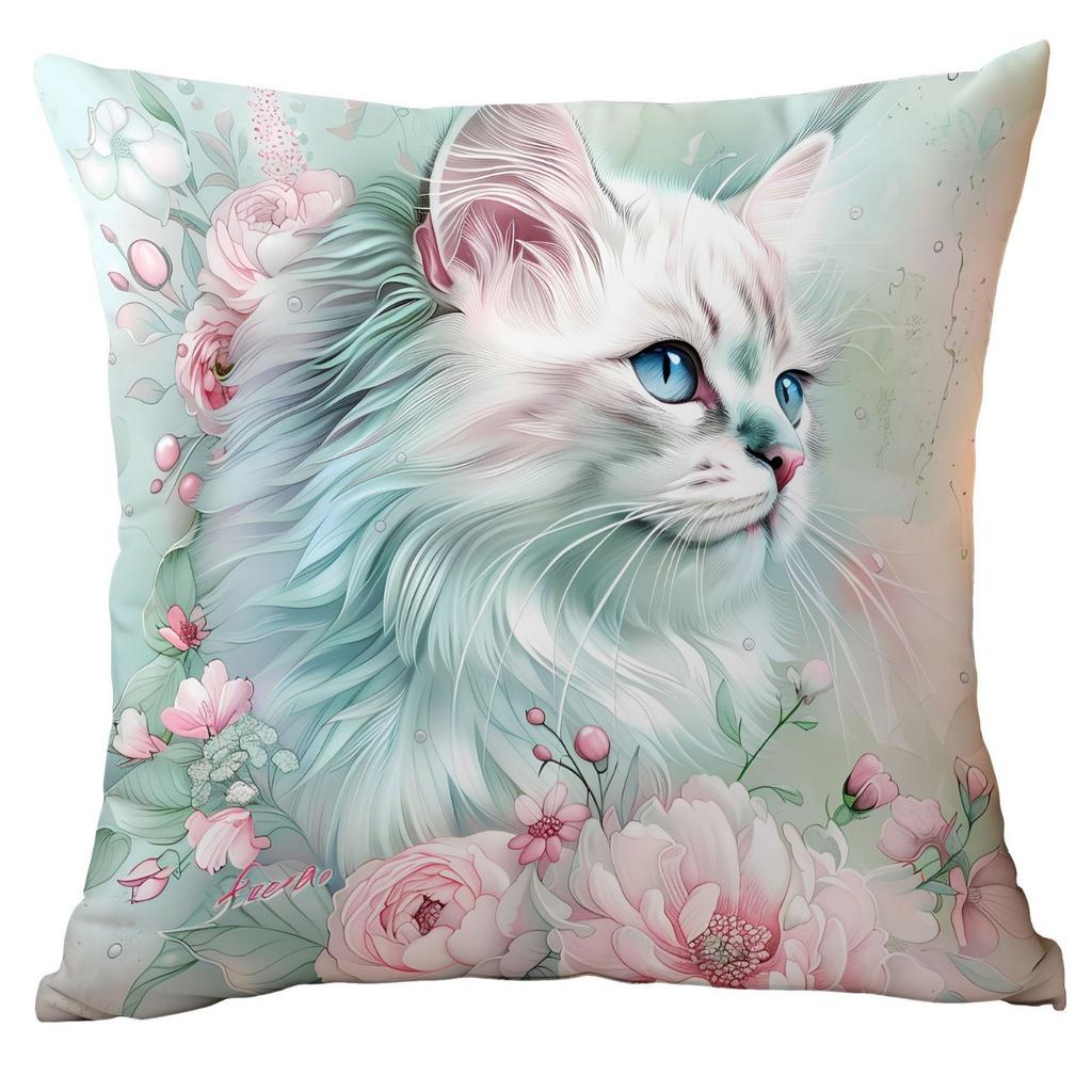 Новая весенняя наволочка с цветочным принтом, мятно-зеленая, для дома, гостиной, дивана, подушки