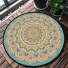 Nordic Round Printed Carpet Mandala Black Living Room Rug Coffee Table Foot Pad Bedroom Floor Mat Bay Window Fluffy Chair Mat