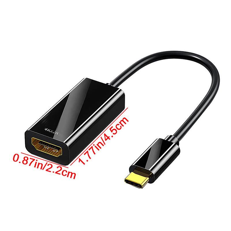 1Pc Type C To Hdmi4K Video Cable Converter Usb3.1 Type-C To Hdmi-Compatible Adapter Cable Phone Screen Adapter For Pc Laptop