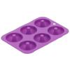 6?Grids Donut Mold Pan Silicone Round Chocolate Cake Bread Mold Tray Baking AccessoryPurple