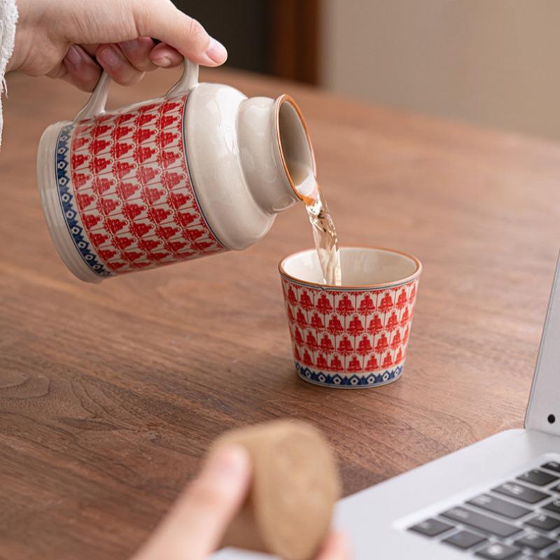 Керамические кружки с пробковой пробкой термосы с ручкой бутылка для воды большой емкости изолированная чашка для горячего чая кофе классическая посуда для напитков