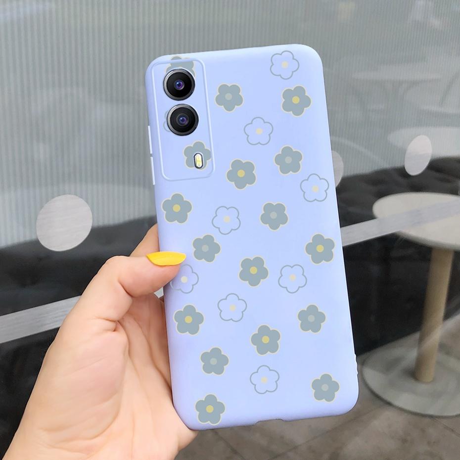 For Vivo Y53S 5G Case Vivo Y72 5G V2041 Phone Cover Silicone Cactus Soft Funda For Vivo Y52 Y 53s Y72 5G Sunflower TPU Bumper
