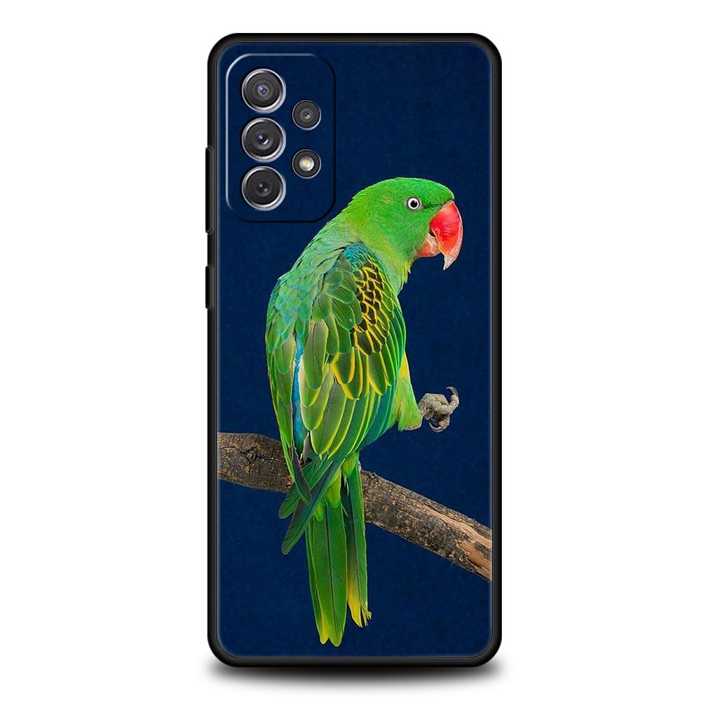 Parrot Bird Phone Case For Samsung Galaxy A17 A07 A55 A35 A25 A15 A05s A33 5G A31 A23 A21s A13 A41 A73 A53 A51 A71 A03s S10Cover