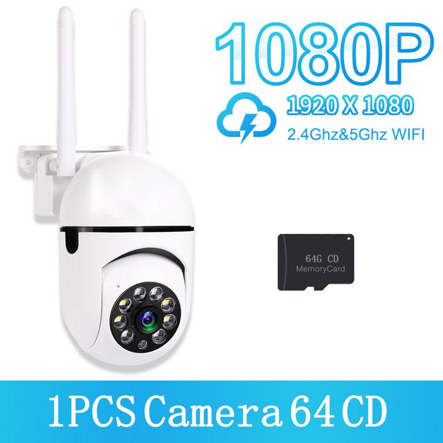 IP-камера Wi-Fi 200 Вт, 5 ГГц и 2,4 ГГц, HD 1080P, ИК, полноцветная, ночного видения, наружная беспроводная камера наблюдения, AI, отслеживание людей (1/2/4 шт.)