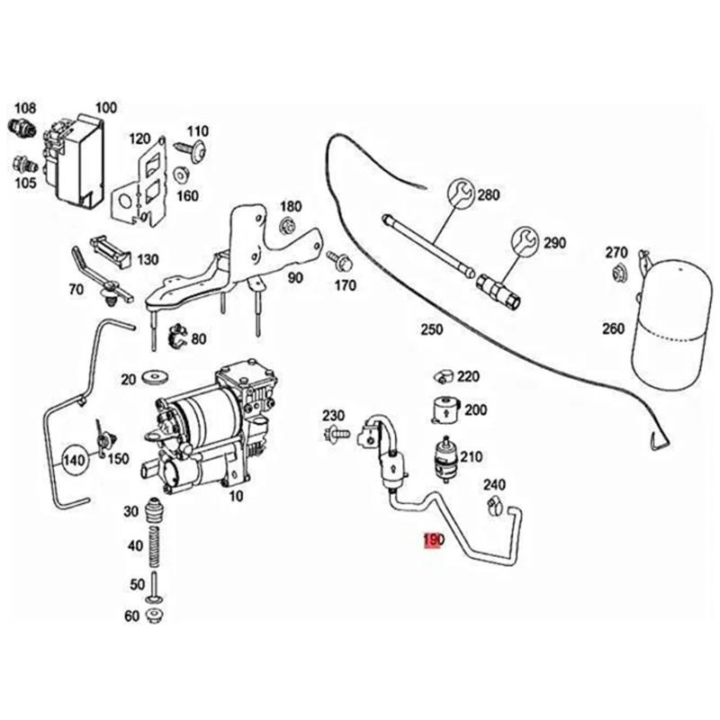 Фильтр компрессоров с пневматической подвеской для W221 C216, замена A2213200369 2213200369, пружинные фильтры воздушного нагнетателя