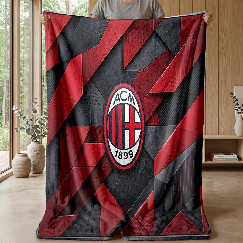 AC Milan Theme blanket Soft Flannel Blanket Plush Throw Blanket Cozy Sofa Bed Blanket for Home Decor