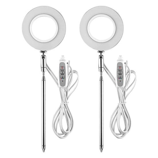 1/2 шт. телескопическая настольная лампа для выращивания растений полного спектра с автоматическим таймером 4/8/12 ч и 4 уровнями регулировки яркости, регулируемая по высоте светодиодная лампа для растений