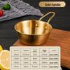 Миска для корейского рисового вина из нержавеющей стали марки 304 с ручкой, желтая миска для барбекю/кимчи для горячего и холодного вина.