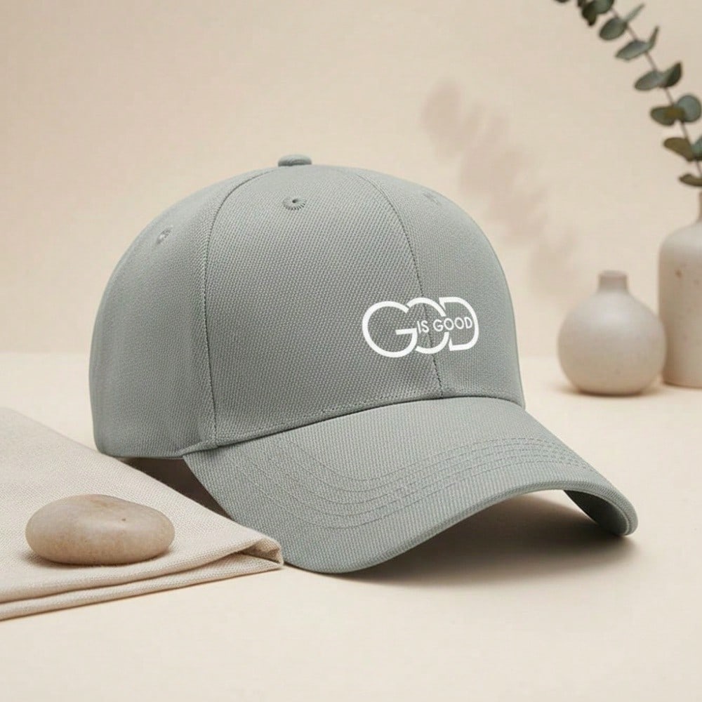 [Religious Baseball Cap] God Is Good Print Polyester Adjustable Breathable Casual Outdoor Sports Dad Hat For Men Women Faith Gift