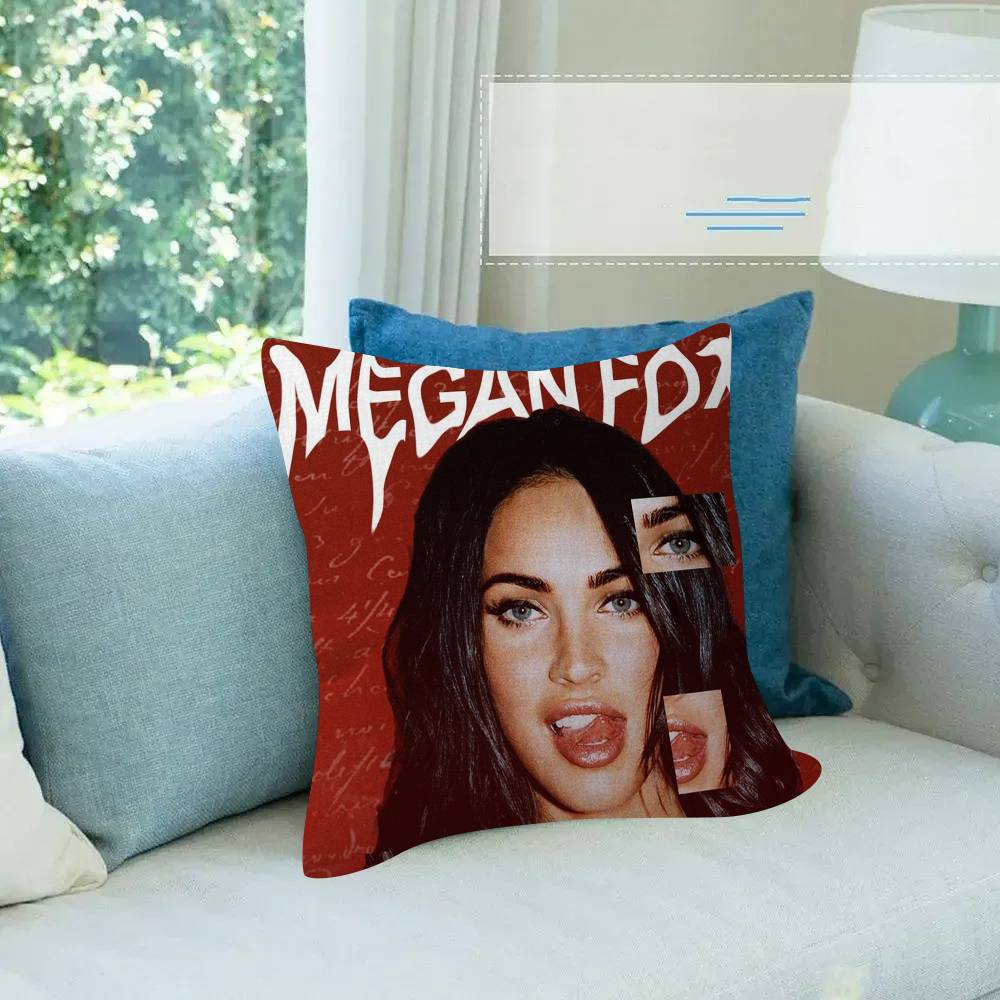 M-Megan F-Fox Actor Classic Personalized Pillow Cover Kids Bedroom Wild Party Decor Pillowcase Kid Birthday Shower Gift