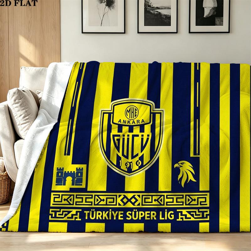 Ankara Logo Print Flannel Blanket High Quality Warm Comfortable Cover for All Seasons Perfect for Gifts Home Decor