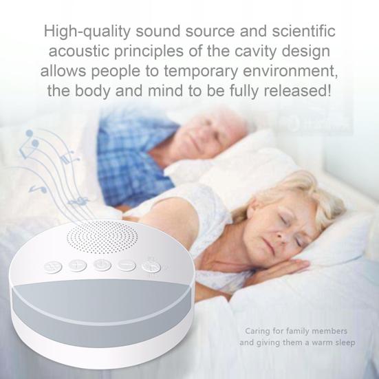 Машина белого шума для младенцев с таймером ночника, перезаряжаемая через USB, 20 успокаивающих звуков