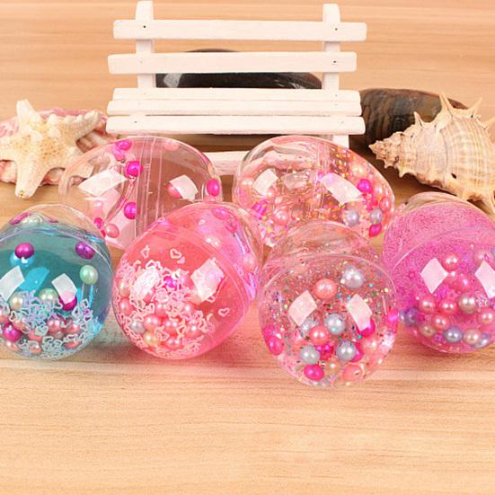 Игрушка Слайм Сделай Сам Тянущийся Нелипкий В Стиле Яйца Искусственный Жемчуг Кристальный Облачный Антистресс Игрушки Для Выпускания Пара Красочный Прозрачный Слайм Глина Игрушки для Игры Детская Игрушка Подарок