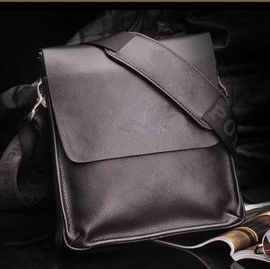 Модный мужской кожаный портфель, сумка через плечо, мужской посыльный, через плечо, бизнес