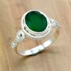 Green Onyx 925 Sterling Silver Ring, Oval Gemstone Handmade Women Boho Ring
