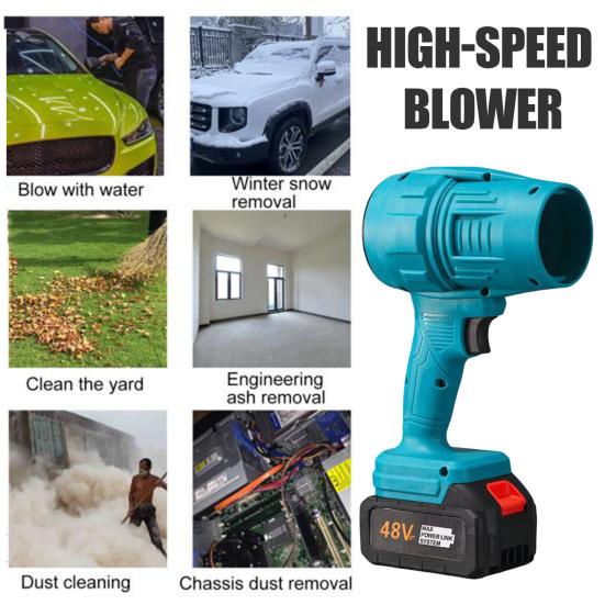 Беспроводной мощный реактивный вентилятор с высокоскоростным бесщеточным двигателем мощностью 1050 Вт, работающий от аккумулятора, ручной канальный турбовентилятор высокой мощности