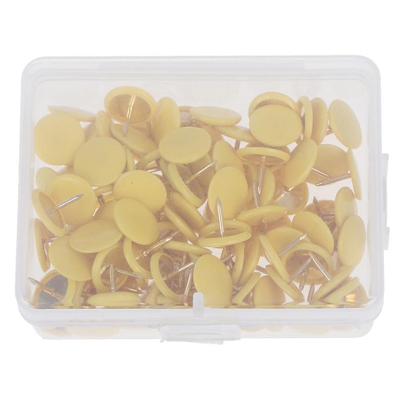 100Pcs Round Push Pins Notice Board Map Thumb Tacks Point Bulletin Drawing
