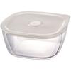 HARIO Made In Japan Heat-resistant Glass Airtight Storage Container/Corner 1200ml BUONO Kitchen KSTM-120-TW Clear