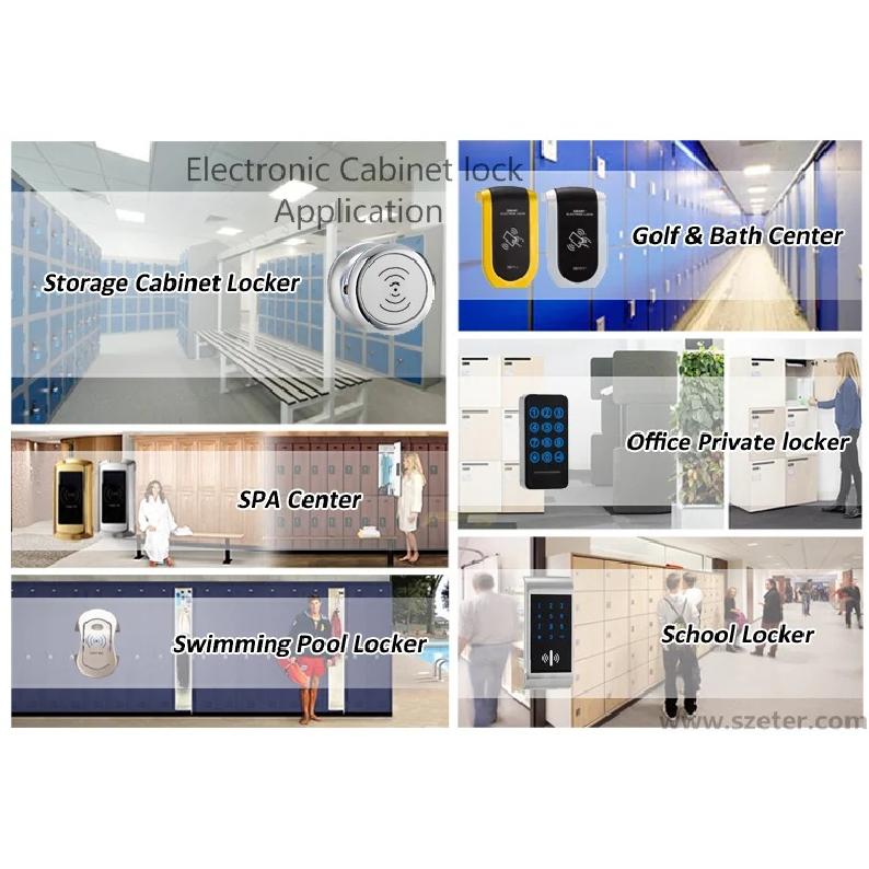 Free Shipping Electronic RF Locker Lock and Keys Cabinet Sauna with Free Wristband Key or Fob Key