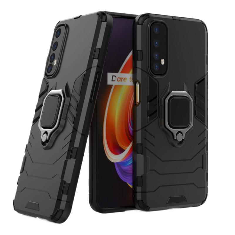 Для OPPO Realme Narzo 20 30 Pro задняя крышка телефона чехол противоударный защитный анти-падения металлический держатель кольца магнитный защитный чехол Funda Coque