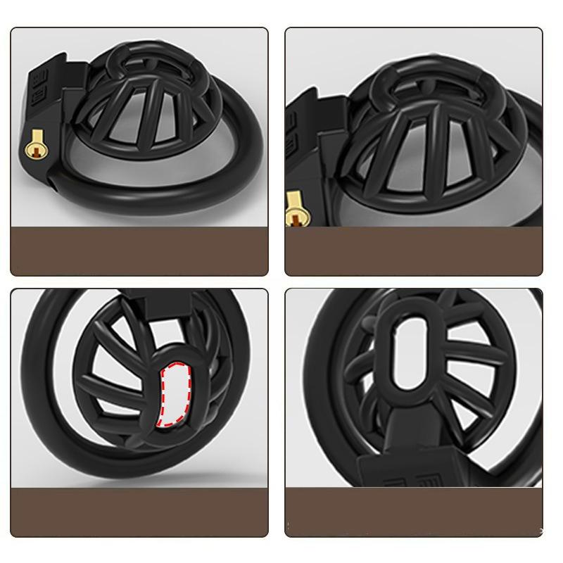 Mini CB Bondage Chastity Cage for Sissy Sex Toys with 4 Size Cock Rings Negative/Micro/Small Penis Lock Adult Toys for Men Gay