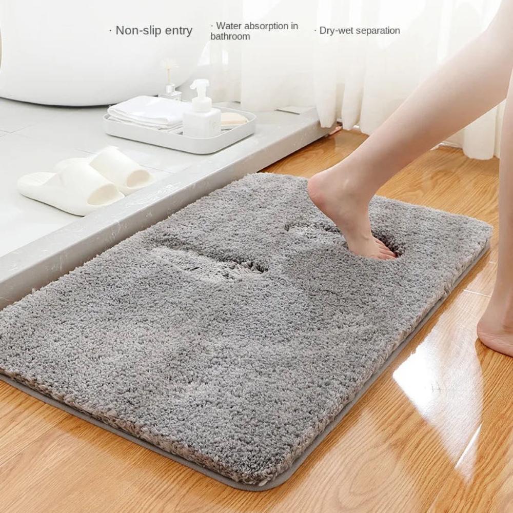 Non-Slip Absorbent Microfiber Bath Rugs, Soft Foot Mat, Luxury Bathroom Rug, Floor Carpet, Quick Drying