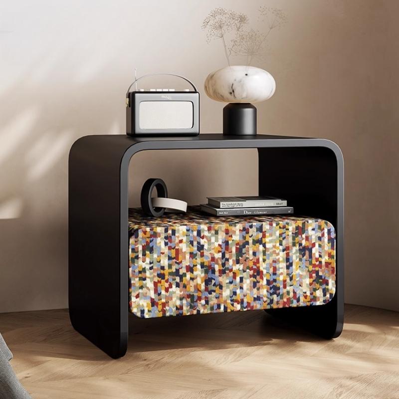 Bedroom Nightstands Small Sized Bedside Table Creative Rainbow Storage Cabinet Artistic Drawer Cabinets Civilian Furniture