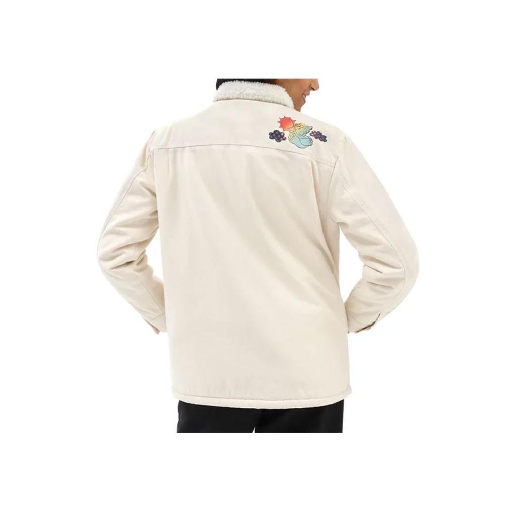 Vans Cultivate Care Fun Print Fleece Lined Multi Pocket Work Jacket Women Jackets Off-White VN0A5LK67VJ