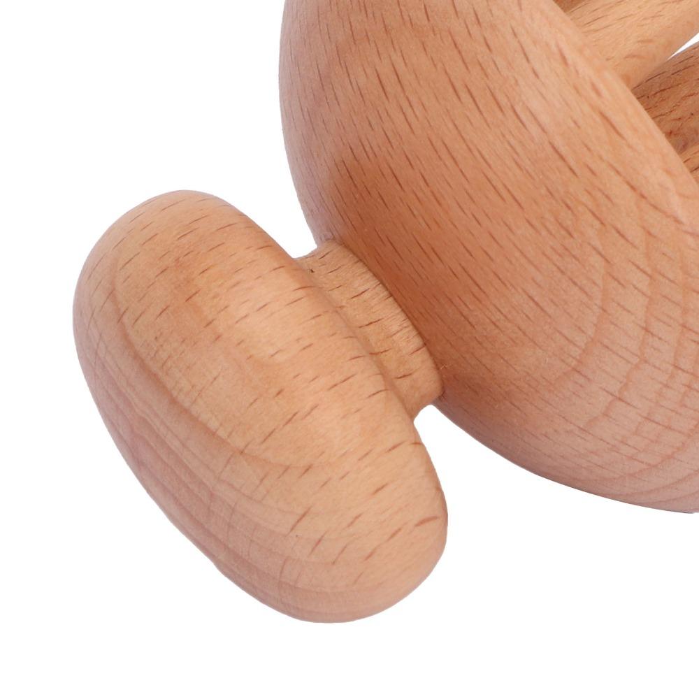 Ergonomic Handle Manual Massage Tool Mushroom Shape Wooden Massager Scalp Massager  Full Body Use