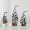 1PC Mini Snowy Christmas Tree Falling Snow Christmas Tree Desktop PE Christmas Tree PE Snowy Xmas Ornament