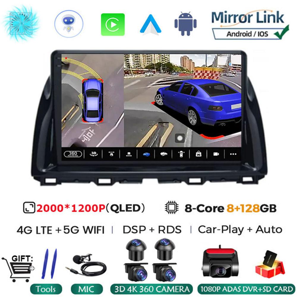 10.1"Android 14 Автомобильный мультимедийный видеоплеер для Mazda CX5 CX-5 2012 - 2015 Автомобильный Автомагнитола Gps Навигация стерео 2din Головное Устройство 4G