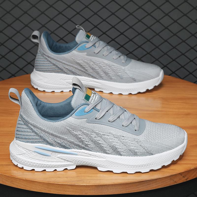 New Casual Training Sneaker Men's Fashion Trend Running Lace Up Lightweight Breathable Mesh Vulcanized Shoes Tenis Masculino