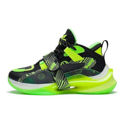 Баскетбольные кроссовки Li Ning Pioneer Ling Premium 2.5 Shock Absorbation Support Детские кроссовки Black Green YKBS048-7