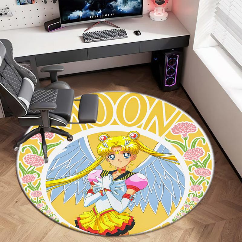 Cute cartoon theme Sailor Moon Tsukino Usagi cartoon rug Multifunctional household anti-slip decorative door mat, outdoor floor mat, and carpet Q12