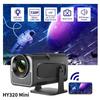 Salange HY320 MINI Поддержка 4K1080P Android 11 Проектор Светодиодный Beamer Wifi6 BT5 Кино 300 ANSI Нативное 720P Портативный Проектор