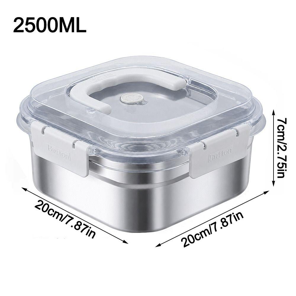 Stainless Steel Freshness-Keeping Box Leakproof Lunch Box Anti-Drip Sealed Storage Box Picnic
