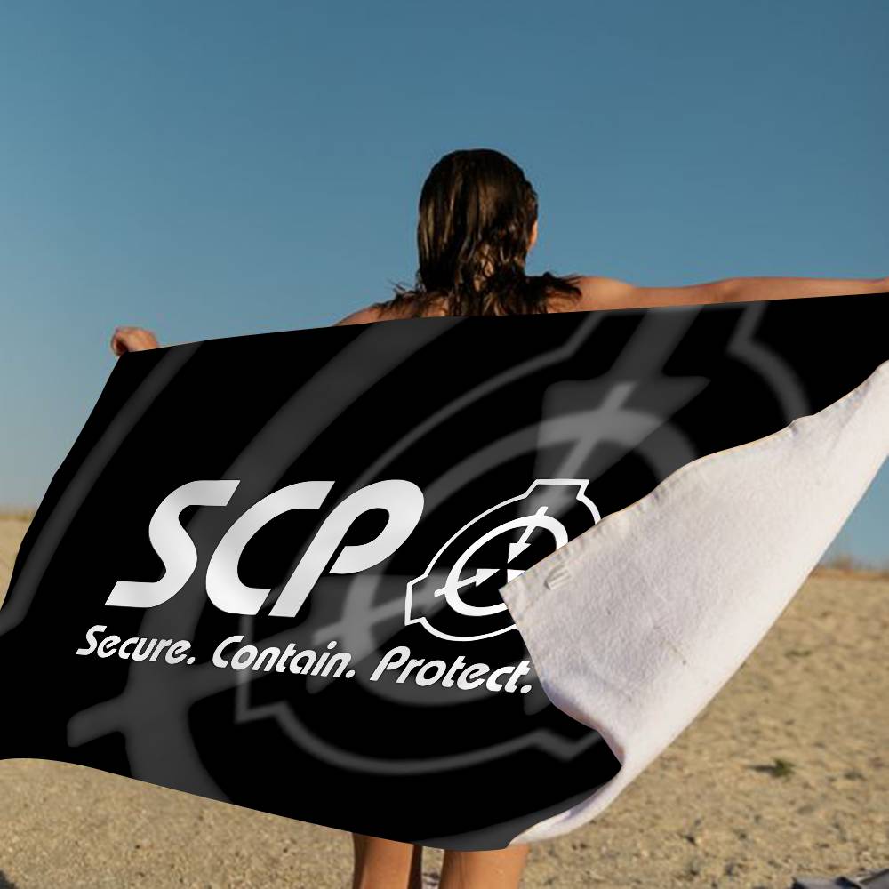 Классическая игра ужасов S-Scp F-Foundation Микрофибра Печатное пляжное полотенце Альпинизм Йога Пляжный бег Впитывающее Мягкое полотенце