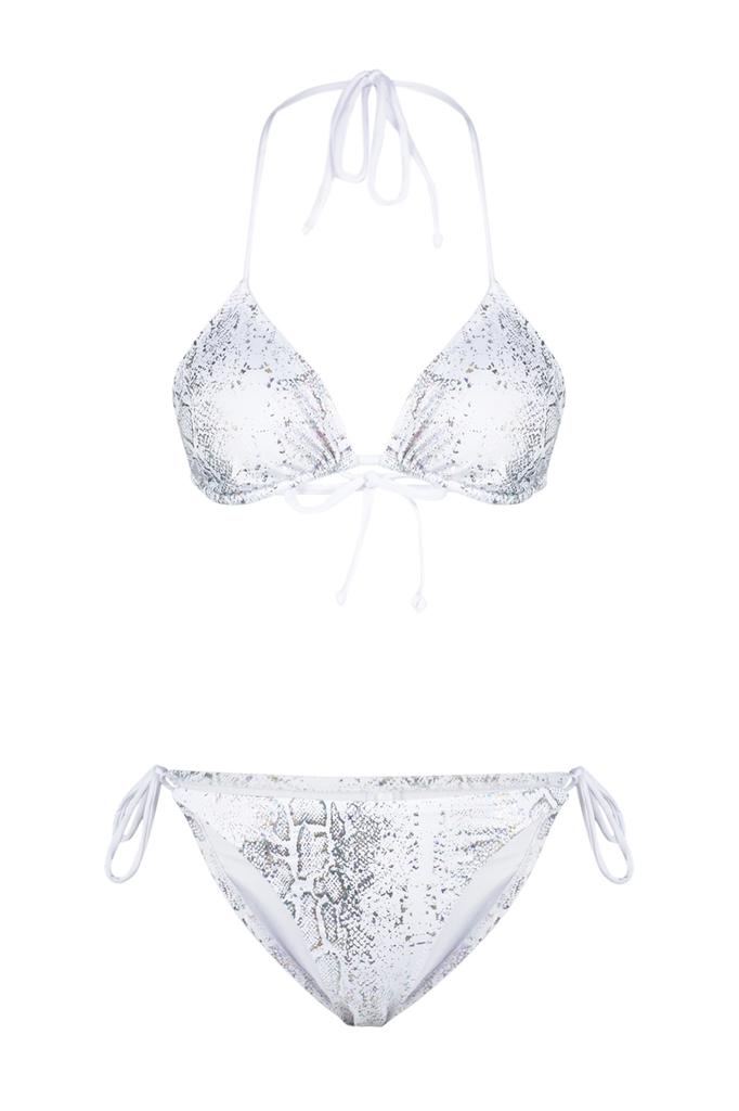 Женский новый сезонный комплект бикини с рисунком животных, треугольный галстук, обычный комплект бикини