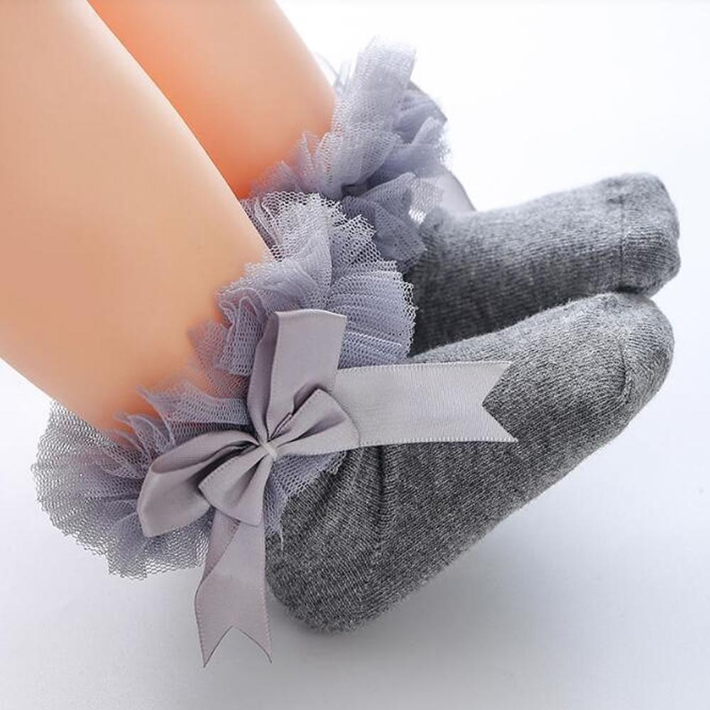 Детские кружевные носки детские хлопковые носки для девочек детские кружевные носки с бантом принцессы