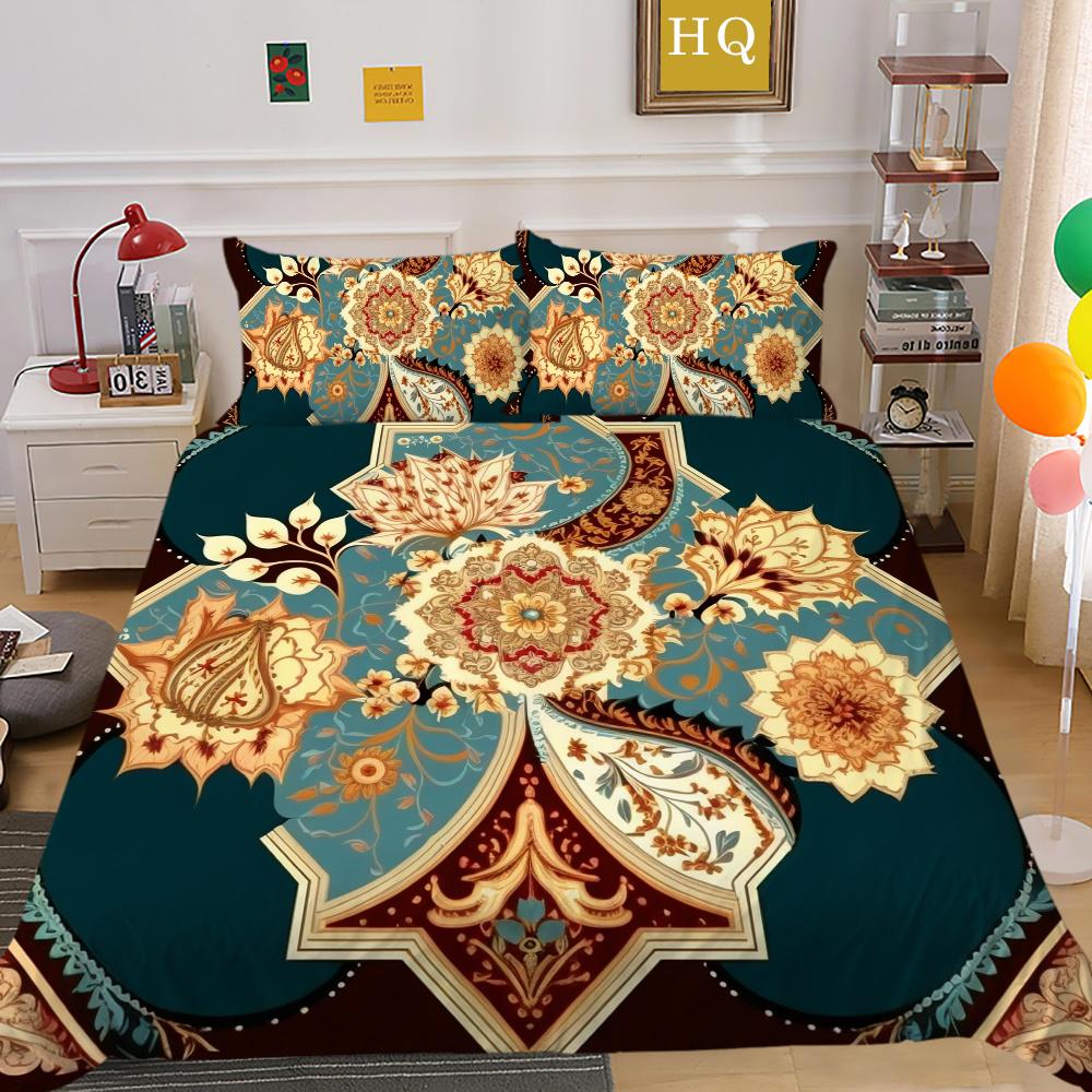 3D Роскошный женский пододеяльник с цветочным принтом, комплект королевского размера для спальни, декор из полиэстера, домашнее постельное белье
