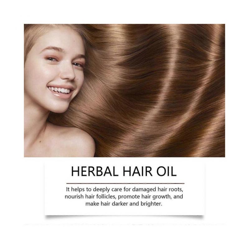 Herbal hair care oil, effective moisturizing and nourishing scalp and improve dry and frizzy hair care oil