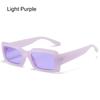 Трендовые квадратные очки желеобразного цвета Мужские солнцезащитные очки Маленькие прямоугольные солнцезащитные очки Фиолетовые солнцезащитные очки