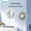 Midea Тихий двойной вентилятор: напольный и настольный, с китайской вилкой (адаптер в комплекте)